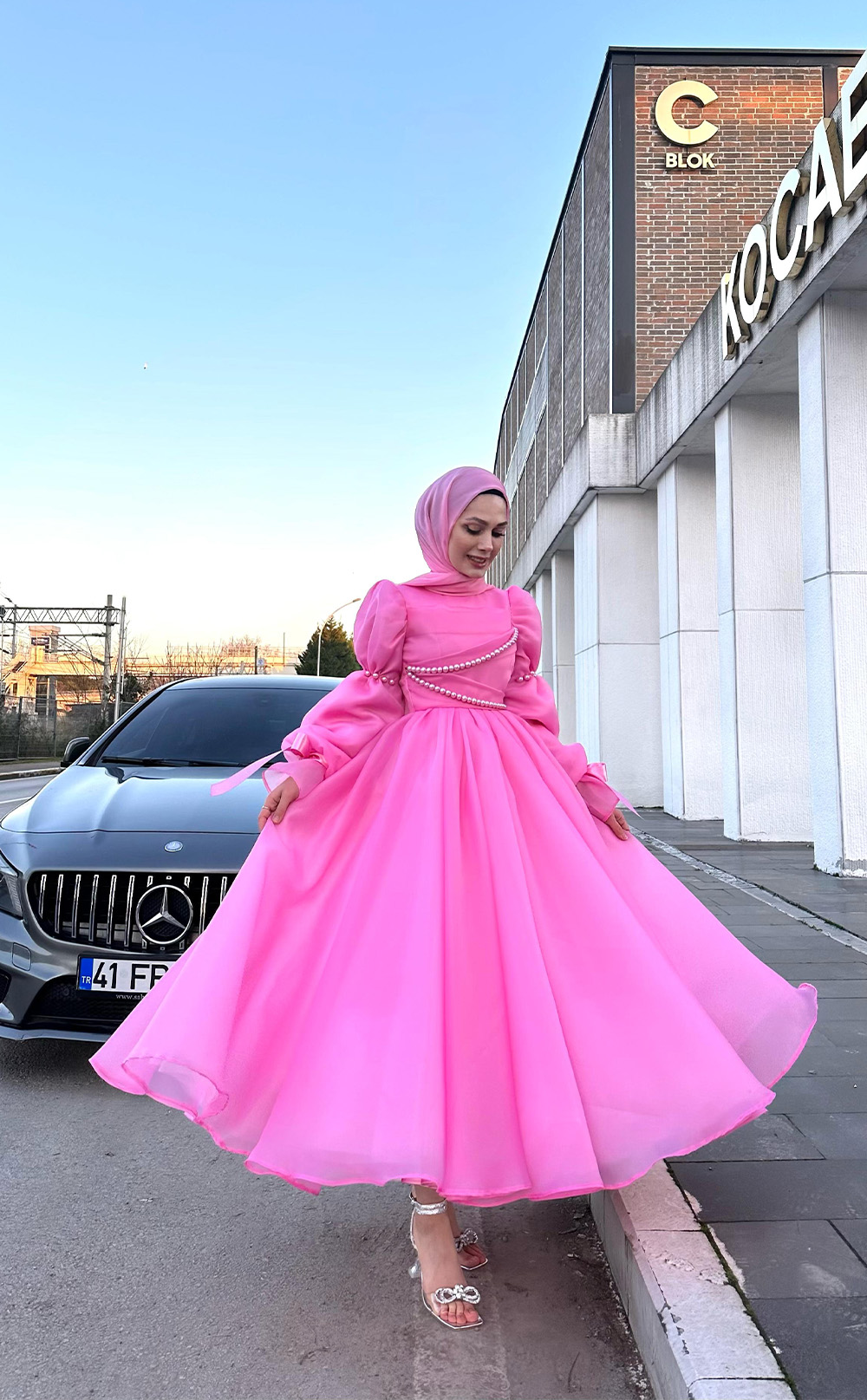 Barbi Pembe Kloş Elbise